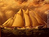 James E. Buttersworth Yacht Alice Rounding The Buoy painting